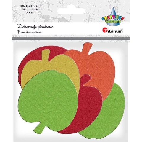Ozdoba piankowa Craft-Fun Series jabłka 8szt. Titanum (AD097)
