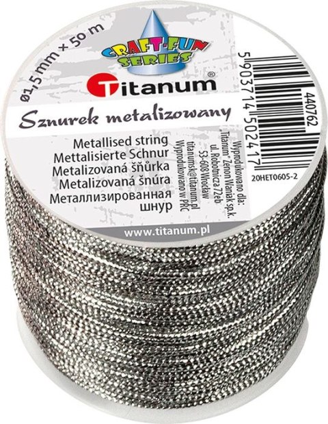 Sznurek Craft-Fun Series srebrny 50m Titanum (20HET0605-)