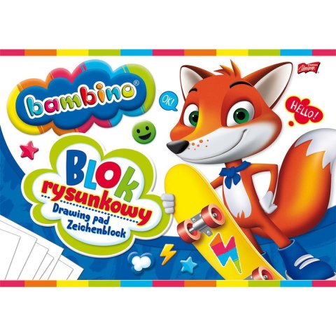 Blok rysunkowy Bambino A4 biały 80g 20k [mm:] 210x297 Unipap