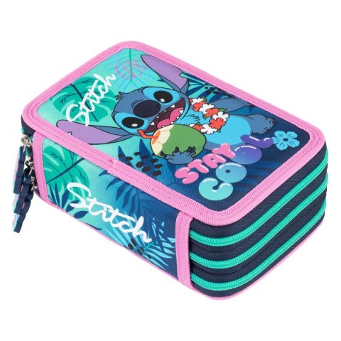 Piórnik STITCH STAY COOL POTRÓJNY St.Majewski (z wyposażnieniem)
