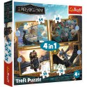 Puzzle Jak Wytresowac Smoka Podróże 4w1 el. Trefl (34678)
