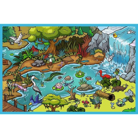 Puzzle Trefliki W krainie zwierząt 2x70 el. Trefl (34445)