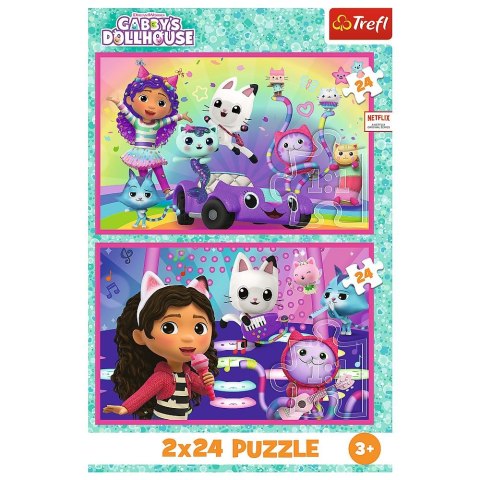 Puzzle Zabawy z Gabby 2x24 el. Trefl (34433)