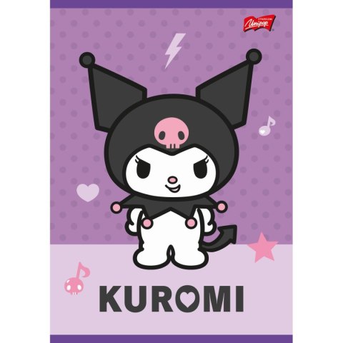 Zeszyt Kuromi aminowany A5 32k. 70g linia podwójna kolor Unipap