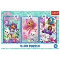 Puzzle Gabby Owady na łące 3x80 el. Trefl (34882)