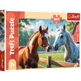 Puzzle Konie na polanie 200 el. Trefl (13328)