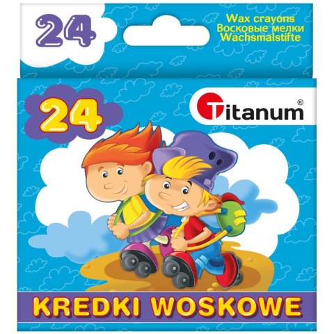 Kredki woskowe Titanum 24 kolory