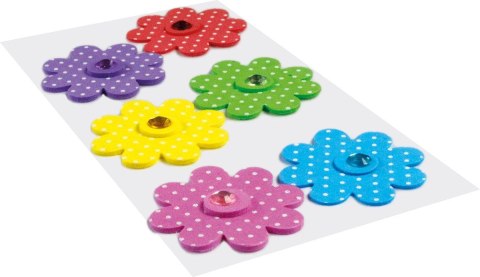 Naklejka (nalepka) Craft-Fun Series piankowe kwiaty z kryształkiem Titanum (5052B)