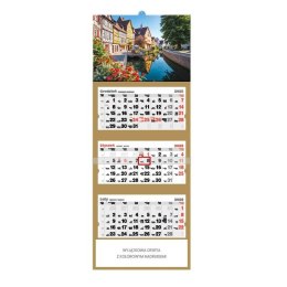 Kalendarz ścienny MALOWNICZY COLMAR TRÓJDZIELNY 320mm x 855mm Jotan (T48)