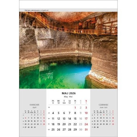 Kalendarz ścienny NIESAMOWITA POLSKA wieloplanszowy 330mm x 500mm Jotan (WP116)