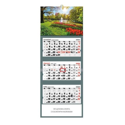 Kalendarz ścienny PARK tróijdzielny- 320mm Jotan (T48)