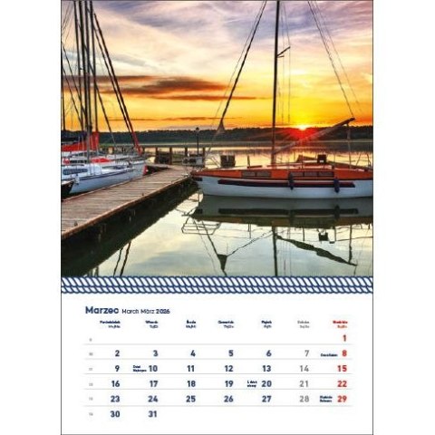 Kalendarz ścienny WARMIA I MAZURY WIELOPLANSZOWY 320mm x 855mm Jotan (WP 122)
