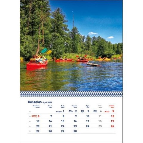 Kalendarz ścienny WARMIA I MAZURY WIELOPLANSZOWY 320mm x 855mm Jotan (WP 122)