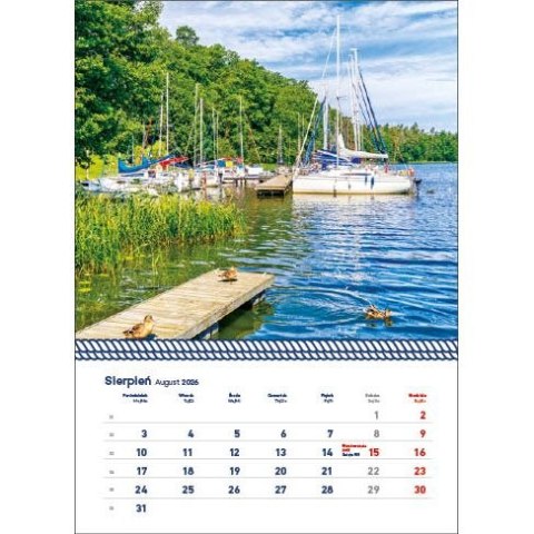 Kalendarz ścienny WARMIA I MAZURY WIELOPLANSZOWY 320mm x 855mm Jotan (WP 122)