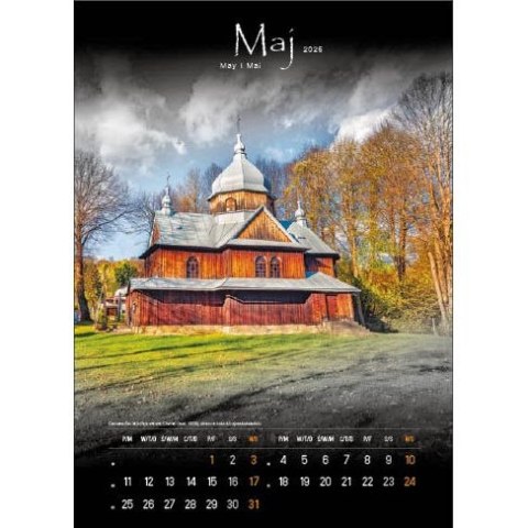 Kalendarz ścienny TAJEMNICZE BIESZCZADY WIELOPLANSZOWY 330mm x 500mm Jotan (WP127)