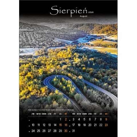 Kalendarz ścienny TAJEMNICZE BIESZCZADY WIELOPLANSZOWY 330mm x 500mm Jotan (WP127)