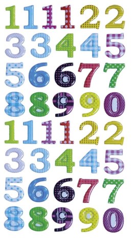 Naklejka (nalepka) Craft-Fun Series Cyfry wypukłe Titanum (JN-U013)