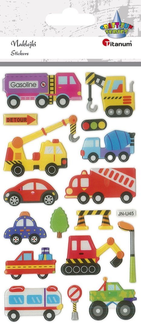 Naklejka (nalepka) Craft-Fun Series Pojazdy użytkowe wypukłe Titanum (JN-U045)