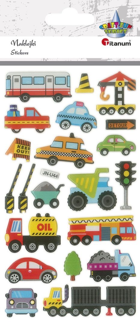 Naklejka (nalepka) Craft-Fun Series Pojazdy wypukłe Titanum (JN-U044)