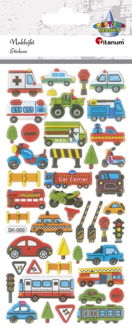 Naklejka (nalepka) Craft-Fun Series Pojazdy wypukłe Titanum (SK-069)