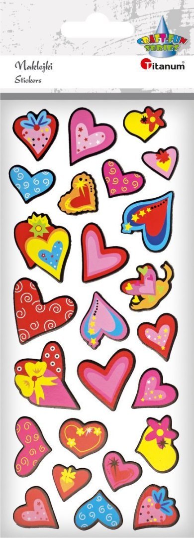 Naklejka (nalepka) Craft-Fun Series Serca Titanum (Aa09)