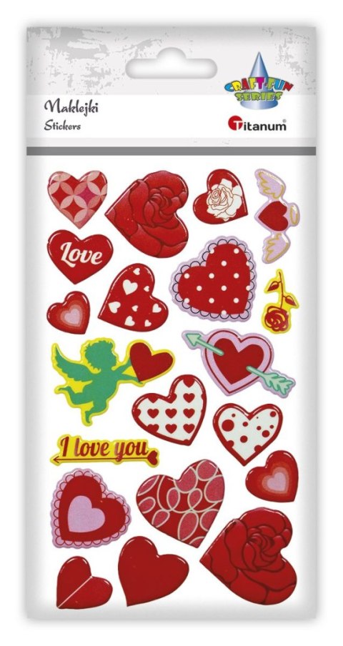 Naklejka (nalepka) Craft-Fun Series Serca Titanum (Lxe-028)