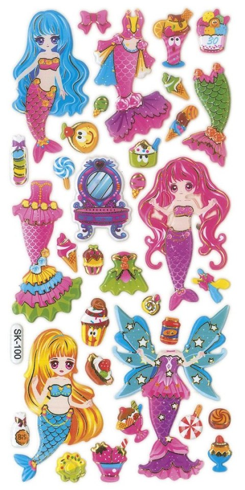 Naklejka (nalepka) Craft-Fun Series Syrenki wypukłe Titanum (SK-100)