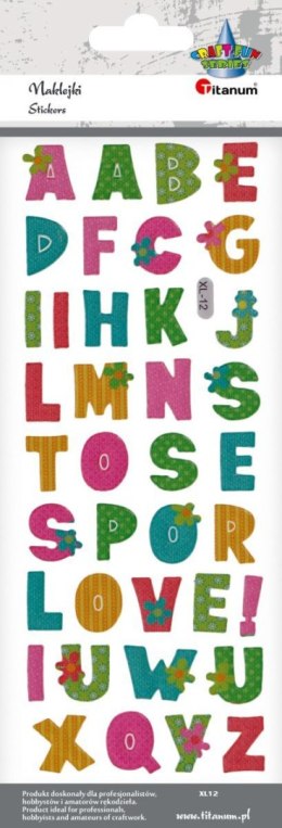 Naklejka (nalepka) Craft-Fun Series alfabet Titanum (XL12)