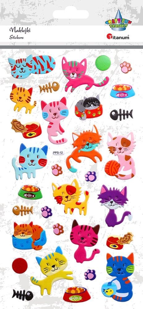 Naklejka (nalepka) Craft-Fun Series koty Titanum (PPS12)