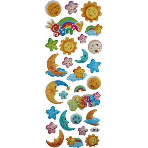 Naklejka (nalepka) Craft-Fun Series księżyce, słońca Titanum (X14)