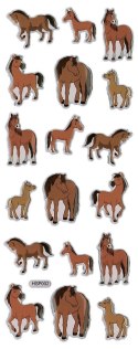 Naklejka (nalepka) Craft-Fun Series wypukła miękka konie kreskówkowe Titanum (HSP02)