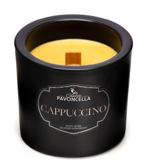 Świeczka ozdobna Cappuccino czarna 170g Pavoncella (5905711530400)