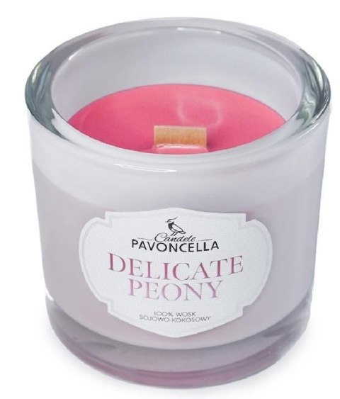 Świeczka ozdobna Delicate Peony biała 170g Pavoncella (5905711530493)