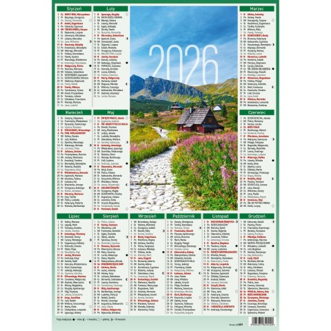 Kalendarz ścienny 5905031841033 plakietka A4 230mm x 335mm Wydawnictwo Wokół Nas (KS059)