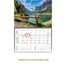 Kalendarz ścienny GÓRSKIE JEZIORO JEDNODZIELNY plecki zielone 512mm x 295mm Wydawnictwo Wokół Nas (KS 056)