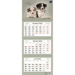 Kalendarz ścienny TRÓJDZIELNY 825mm x 340mm Interdruk (PSY)