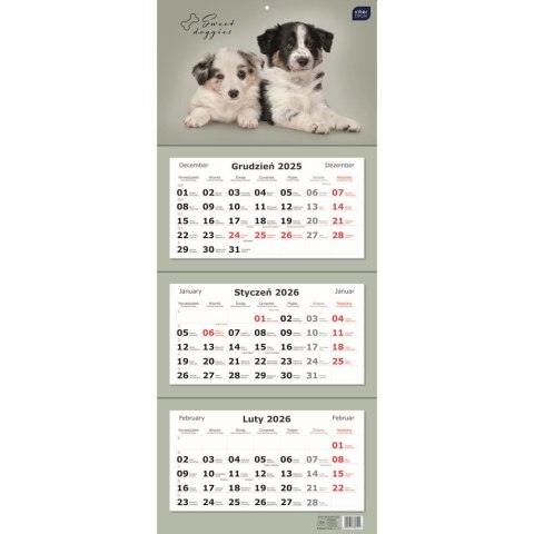 Kalendarz ścienny TRÓJDZIELNY 825mm x 340mm Interdruk (PSY)