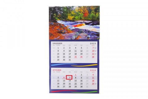 Kalendarz ścienny trójdzielne Darrieus
