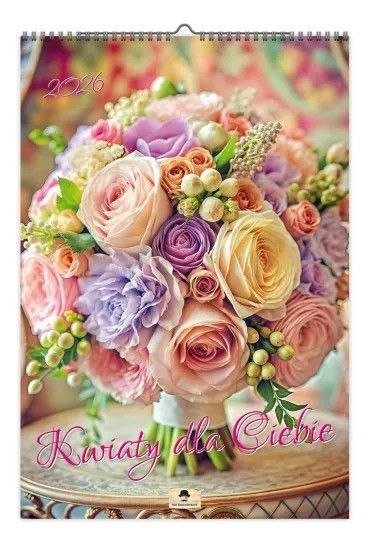 Kalendarz ścienny Kwiaty dla Ciebie 320mm x 470mm Pan Kalendarzyk (A3 V.3)