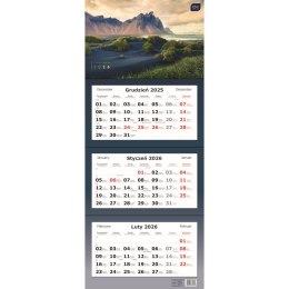 Kalendarz ścienny TRÓJDZIELNY 825mm x 340mm Interdruk (WIDOKI)