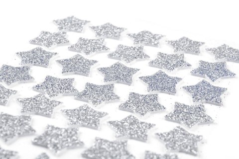 Naklejka (nalepka) brokatowe z pianki srebrny Arpex (BN7833SRE-8663)