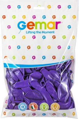 Balon gumowy pastelowy 100 szt fioletowy 12cal Godan (G110/08)