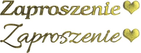 Naklejka (nalepka) Craft-Fun Series napis „Zaproszenie" złoty Titanum
