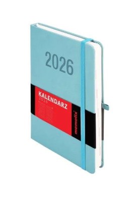 Kalendarz książkowy (terminarz) 2026 MEMOFIX DNS A5 Antra (błękitny)