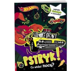 Książka dla dzieci Hot Wheels™. Pstryk! Co widać nocą?? Ameet (GLO 1601)