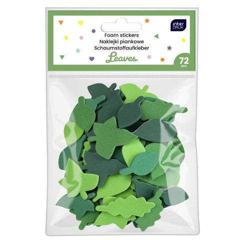 Naklejka (nalepka) LEAVES PIANKOWA 72szt Interdruk (SAMOPRZYLEPNA)