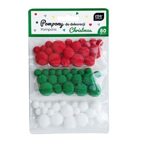 Pompony CHRISTMAS 5902277356864 mix 60 szt Interdruk (60zt)