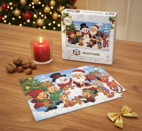 Puzzle Bałwanek i przyjaciele 90 el. Multigra (3001)