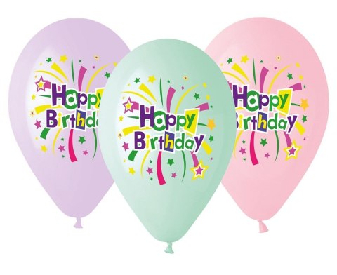 Balon gumowy balony premium Hel \\ 5 szt mix 330mm 13cal Godan (gs120/751)