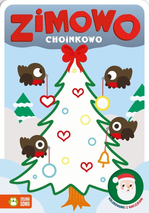 Książka dla dzieci Zimowo choinkowo Kolorowanki z naklejkami Aksjomat